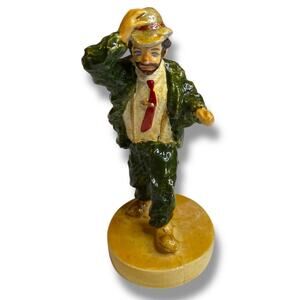 Vintage Sebastian Miniatures Clown Figurine Signed 3"‎